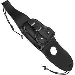 Motorcycle Leather Fuel Tank Bag, Waterproof Fuel Tank Chap Cover Bag Fuel Tank Cover Bag with Pocket for Short Trip for All Models Of Motorcycle