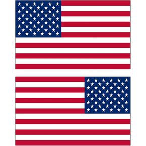 Rogue River Tactical Reverse Mirrored 2 Pack American USA Flag Sticker Patriotic Stars and Stripes United States Auto Car Decal Window Bumper US Military (3x5")