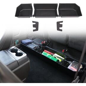 Under Seat Storage Box For 2015-2023 Ford F150 SuperCrew and Crew Cab,Truck Under Rear Seat Organizer box with dividers Organizer and Storage