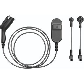 Rivian Portable EV Charger - Fast Charging, Weatherproof, Compatible with 240V and 120V Outlets, SAE J1772 Connector, 18-Foot Cable, Black, CC-C-L2-40-600-R1 (PT00045331)