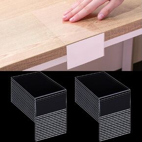 Containlol 50 Pcs Moveable Shelf Label Holders, Clear Bookshelf Label Library Shelf Markers Bookshelf Divider Tags Shelf Label Holders for Library Office Classroom Home (6.5 x 3.54 x 2.36 Inch)