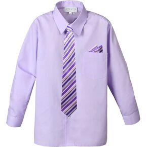 Spring Notion Boys Dress Shirt with Tie and Handkerchief Set
