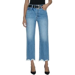 Pistola Denim Women's Cassie Super High Rise Straight Crop Jeans