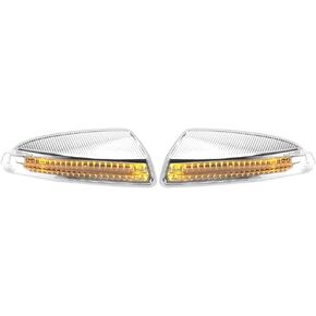 Front Left and Right Side Mirror LED Turn Signal Light Door Mirror Indicator Blinker Light - Compatible for Mercedes-Benz C300 C350 C63 AMG 2008-2011 - Replace Part 2048200721, 2048200821 Set of 2