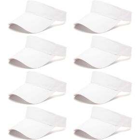 8 Packs Unisex Sports Sun Visor Adjustable Cap Sun Visor Hat Baseball Tennis Golf Sun Cap for Men Women Multicolor