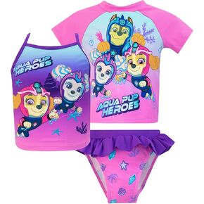 Paw Patrol Swim Suit | Girls Aqua Pups Swimwear | 3 Piece Swim Set
