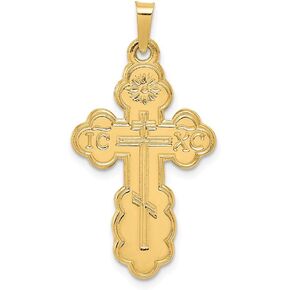 Jewels By Lux 14K Yellow Gold Eastern Orthodox Cross Pendant
