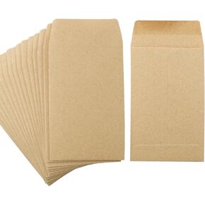 VANRA 150 PCS Coin Envelopes #1 Seed Envelopes Kraft Small Parts Envelope Tiny Cards Storage Packets with Gummed Flap for Mini Parts Stamps Collection (2 1/4 x 3 1/2 Inches)