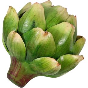 Artificial Artichoke Fake Vegetables Fruits Flowers, Small Fake Plants Succulents Statues Decoration Shelf Home Kitchen Living Room Mini Sculpture Office Bedroom Farmhouse Ornaments (Green)