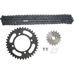 KIMISS 420 Chain 155mm 37T Front 420 17T Rear Sprocket Universal for 50cc to 125cc Dirt Mini Bikes ATV Kart