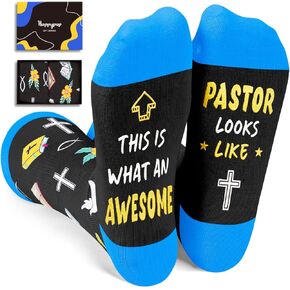 HAPPYPOP Christian Gifts Ideas Socks - Christian Gifts Men Jesus Pastor Appreciation Gifts, Christian Religious Socks Pastor Jesus Socks