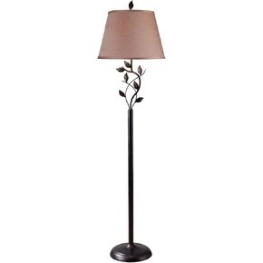Kenroy Home 32240ORB Ashlen Floor Lamp with Oil Rubbed Bronze Finish, Rustic Style, 58.75" Height, 15" Width, 15" Depth