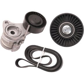 39112 Drive Belt Tensioner Kit Fit for BMW 128i 325i 325xi 328i 328xi 330i 330xi 525i 525xi 528i 528xi 530i 530xi X3 X5 2006-2013, L6 3.0L, Belt Drive Component Kit# 89399 36369 6PK1995