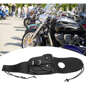 Motorcycle Bag, Universal Motorcycle Black PU Leather Fuel Chap Rivets Bra Leather Gas Cover Panel Pad Bib Bag Pouch Cover Panel with Pouch Bag for Gas Bag, Pad Bib Punk