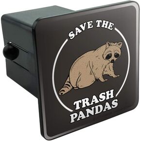GRAPHICS & MORE Save The Trash Pandas Raccoons Funny Humor Tow Trailer Hitch Cover Plug Insert