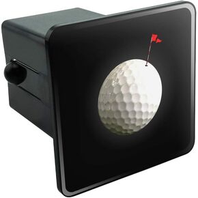 GRAPHICS & MORE Golf Ball Moon Flag Golfing Tow Trailer Hitch Cover Plug Insert 2"
