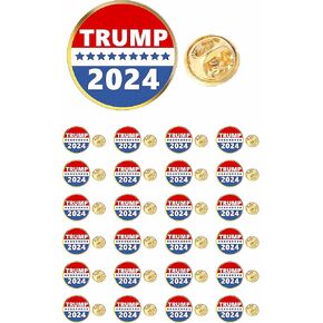 25 قطعة دبوس ترامب 2024 المستدير يظهر دعمك لترامب الجمهوري 2024 دبابيس التلبيب شارة الانتخابات الرئاسية السائبة in Kuwait