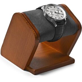 Oirlv Solid Wood Single Watch Display Stand Watch Holder(Creamy-white)