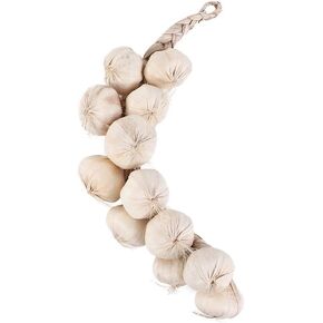 Artificial Garlic String Fake Vegetables,Fake Garlic Hanging String Vegetable Photography Props,Simulation Artificial Garlic Onion Hanging Rope Home Decor