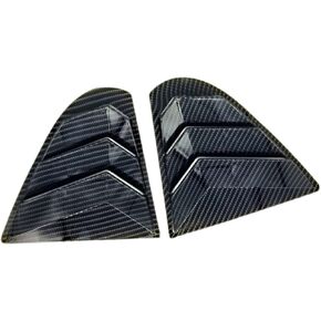 HIGH FLYING for Mitsubishi Lancer 2008-2017 Car Exterior Accessories Back Window Scoop Louver Cover ABS 2pcs (Glossy Black)