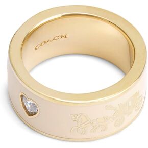 COACH Womens Signature Horse & Carriage Band Ring