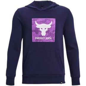 Under Armour UA Boys' Project Rock Rival Fleece Theme Hoodie (as1, alpha, l, regular)