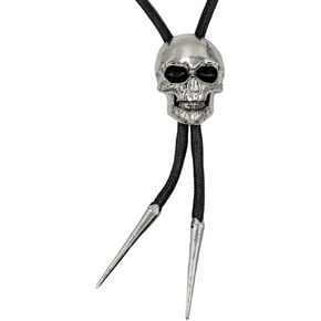 kreepsville 666 Gothic Chrome Skull Western Bolo Tie