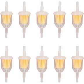 RUTU 3/16" Universal Gas Inline Fuel Filters for Small Engines Motorcycle ATV Lawnmowers Snowmobiles Generators Go Karts Accessories (10 Pack)