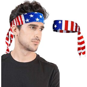 American Flag Bandana Independence Day Headband for 4th of July USA Bandana USA Flag Unisex Patriotic Accessories