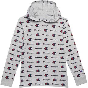 Champion Boy's All Over Print Hooded Long Sleeve Tee (Big Kids)