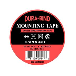 Heavy Duty Mounting Tape, Double Sided VHB Foam Tape; for LED Light Strips, Car Tape, Decor and More. Waterproof, Extra Long Roll 33ft, Black (0.95)