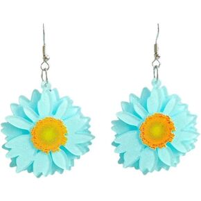 Sunflower Earrings Acrylic Daisy Earrings Retro 70s 80s floral Earrings Summer Beach Jewelry for Women