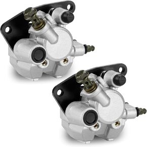 Front Brake Calipers with Pads for Yamaha Banshee 350, Raptor 660 2001-2005, Grizzly 400 450, Big Bear 250 400 2000-2006, Wolverine YFM350 for 59300-38F30-999, 59100-38F30-99 Left Right