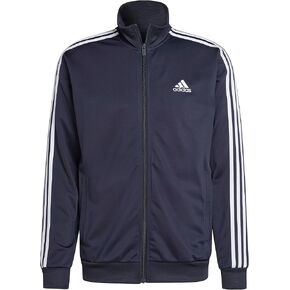 adidas Men's Size Basic 3-stripes Tricot Track Suit Legacy, Ink/White, X-Large/Tall + 2"