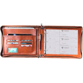 3 Ring Check Binder, Vegan Leather Check Book Portfolio for 3 Ring Binder or 9 Ring Binder, Business Check Binder for 11 1/4"x9" (Custom) (3 Ring-Non-Custom)