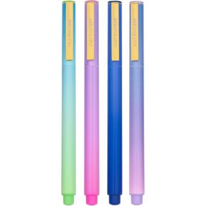 Lilly Pulitzer Felt Tip Pen Set of 4, Colored Pens Fine Point, Colorful Pens for Note Taking and Journaling, Assorted Ombre