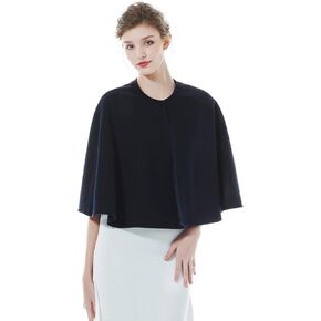 BEAUTELICATE Women Wool Blend Cape Cover Up Jacket Coat Spring Autumn Wedding Bridal Shawl in Kuwait