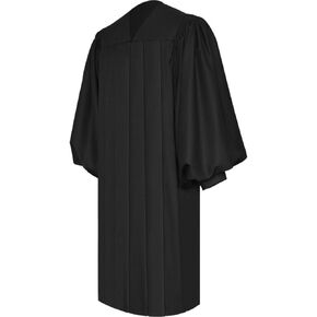 Unisex Adults Fluted Deluxe Choir Robe for Churchgoer Black Height 5'9''-5'11''