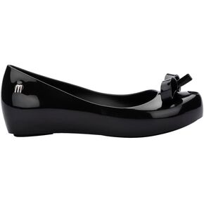 mini melissa Ultragirl Mary Jane Jelly with Bow for Girls, Black, 1