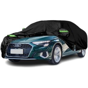 Waterproof Car Covers Compatible with 2003-2009 Nissan 350Z, All Weather Custom-fit Car Cover with Zipper Door for Rain Snowproof UV Windproof Protection