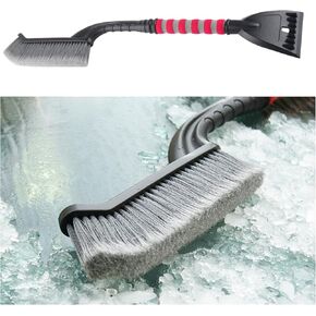 26 Inch Snow Brush and Detachable Ice Scraper, No Scratch Car Snow Removal Tool with Comfortable Foam Grip, Universal Vehicle Winter Scraper Accessories for All Cars (Yellow & Black)