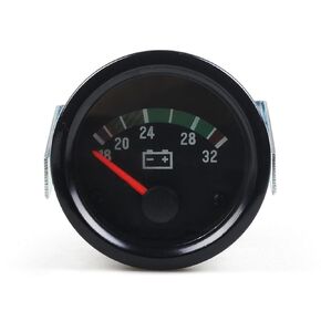 Dyno Racing 2" 52mm Electronic Car Voltmeter Pointer Volt Gauge Voltage Meter Yellow Light Car Meter (18-32)