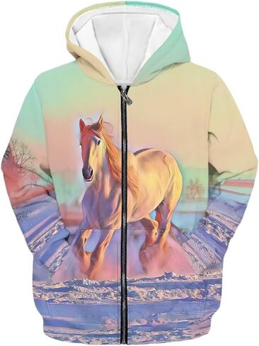 Girls Zip Up Hoodies Size 6-16 Y Fashion Hoodies & Sweatshirts for Teen Girls Boys with Pockets in Saudi Arabia