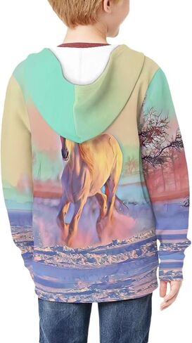 Girls Zip Up Hoodies Size 6-16 Y Fashion Hoodies & Sweatshirts for Teen Girls Boys with Pockets in Saudi Arabia