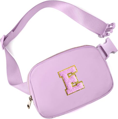 Gitus Gifts for 8 9 10 11 12 Year Old Girls Belt Bag Fanny Pack Crossbody Bags with Initial Letter Patch Cute Stuff Birthday Gifts for Teen Girls Women Personalized Trend Stuff (Lavender-A) in Kuwait