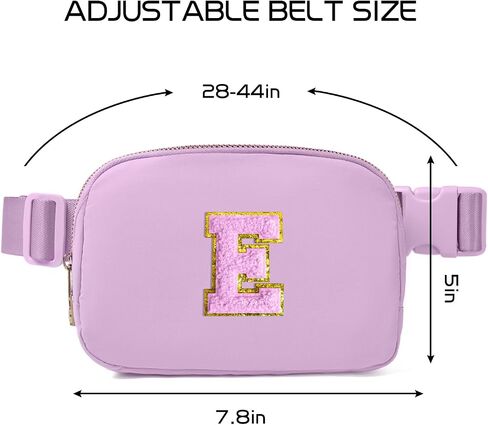 Gitus Gifts for 8 9 10 11 12 Year Old Girls Belt Bag Fanny Pack Crossbody Bags with Initial Letter Patch Cute Stuff Birthday Gifts for Teen Girls Women Personalized Trend Stuff (Lavender-A) in Kuwait