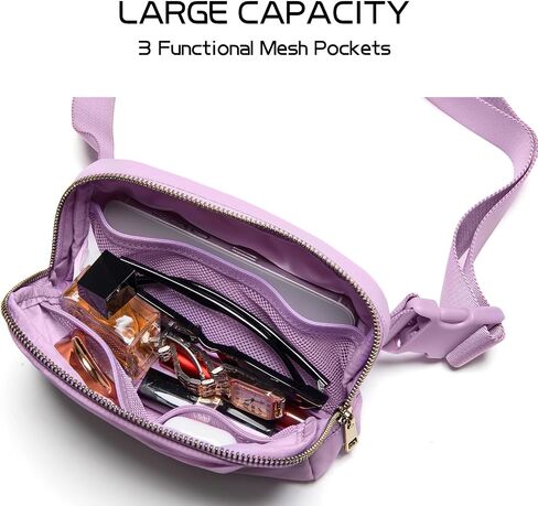 Gitus Gifts for 8 9 10 11 12 Year Old Girls Belt Bag Fanny Pack Crossbody Bags with Initial Letter Patch Cute Stuff Birthday Gifts for Teen Girls Women Personalized Trend Stuff (Lavender-A) in Kuwait