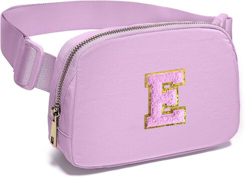 Gitus Gifts for 8 9 10 11 12 Year Old Girls Belt Bag Fanny Pack Crossbody Bags with Initial Letter Patch Cute Stuff Birthday Gifts for Teen Girls Women Personalized Trend Stuff (Lavender-A) in Kuwait