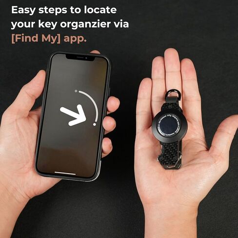 AirTag Key Organizer Keychain, Aluminum Carbon Fiber Key Holder and Case for Apple AirTag. [Without AirTag] in Saudi Arabia