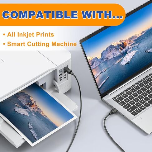 ورق صور مقاس 4 × 6، ورق صور لامع 280 ورقة، ورق صور للطابعة، ورق صور جاف فوري للطابعة النافثة للحبر، 200 جم/م² 53 رطل، أبيض in Kuwait